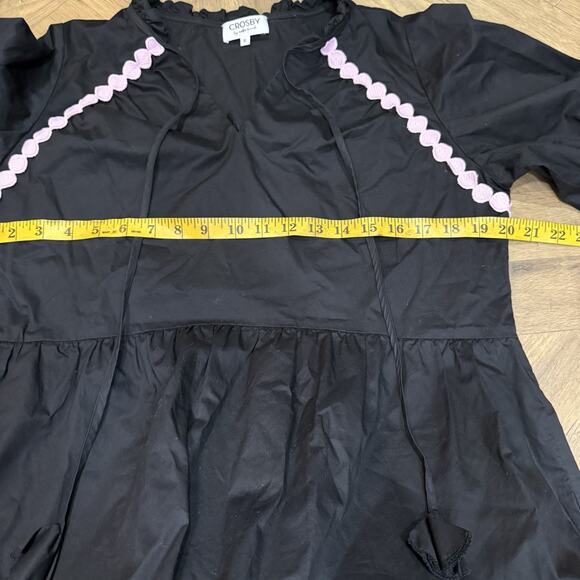 Crosby by Mollie Burch Colorblock Talulah Midi Dress Women's Size Medium Black - Picture 8 of 11